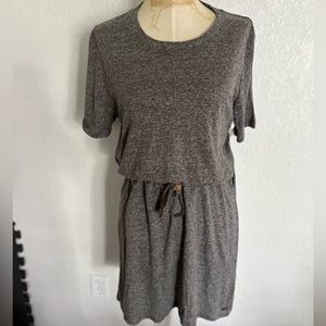 Tentree hemp and cotton blend drawstring waist dress